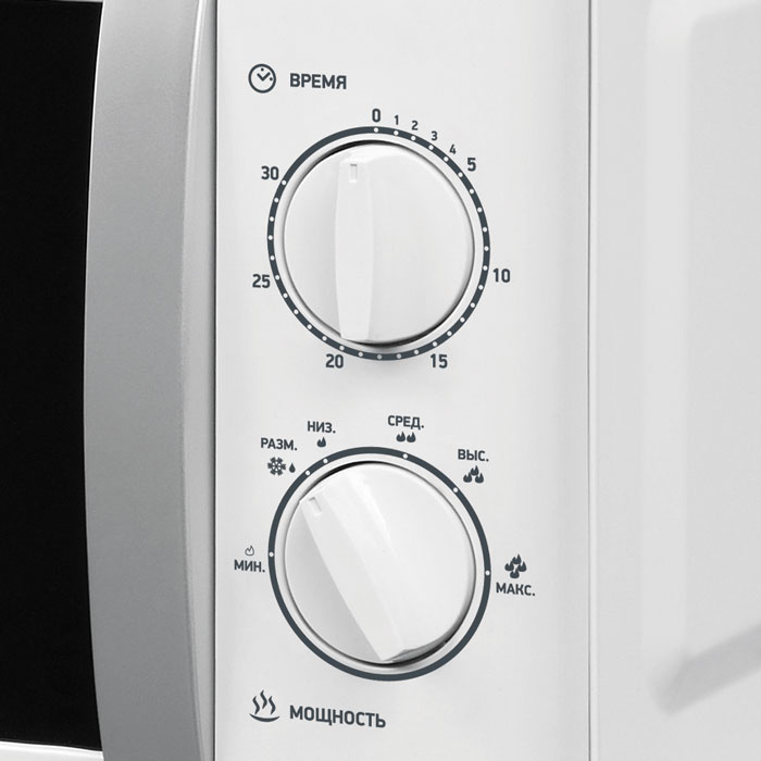 Микроволновая печь BBK 20MWS-804M/WS/RU MG белый/серебристый