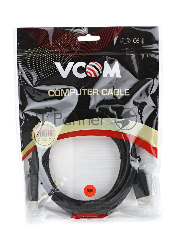 Кабель VCOM VHD6220-3M Кабель соединительный DISPLAY PORT 3м