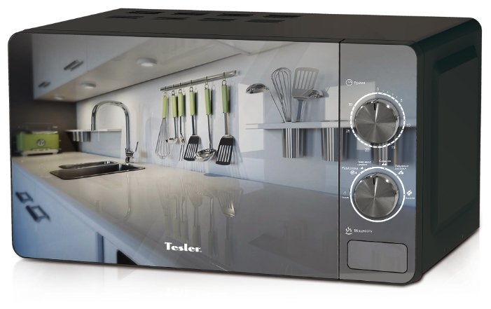 Микроволновая печь TESLER MM-2002 соло, черный/зеркальный