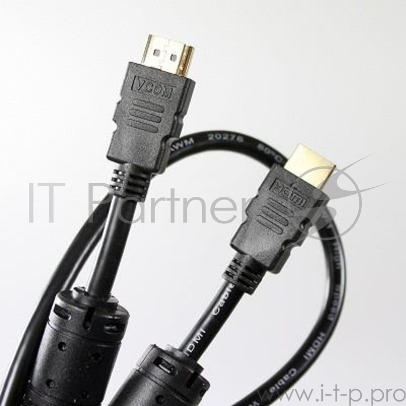Кабель VCOM VHD6020D-25M Кабель VCOM HDMI 19M/M ver:1.4+3D, 25m, позолоченные контакты, 2 фильтра VHD6020D-25MB