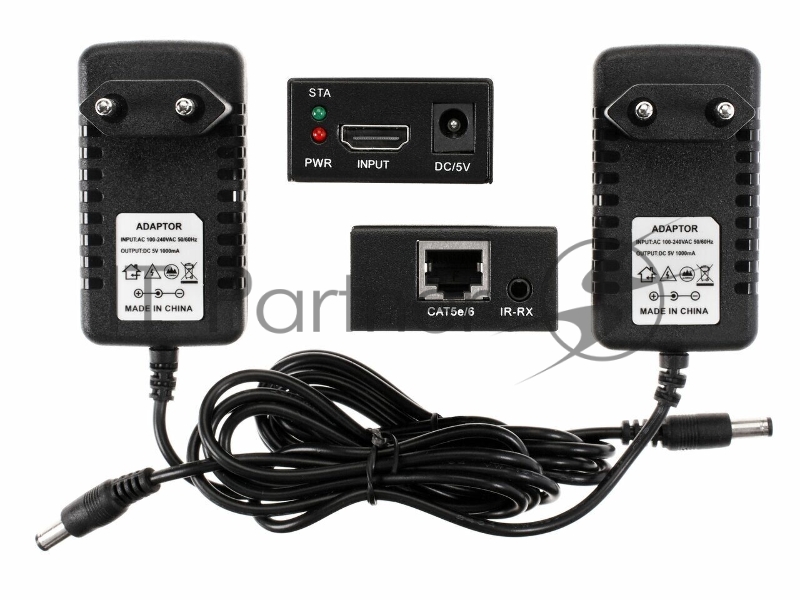 Переходник VCOM DD471 Удлинитель HDMI по витой паре до 60м extender VCOM DD471 +2б.п.