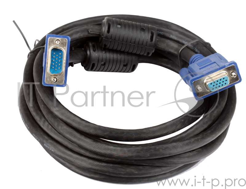 Кабель VCOM VVG6460-3MO Кабель удлинительный Монитор-SVGA card (15M-15F) 3m, 2 фильтра