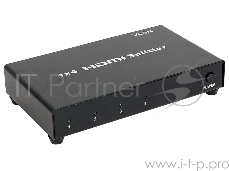 Разветвитель VCOM VDS8044D Разветвитель HDMI Spliitter 1=4 3D Full-HD 1.4v, каскадируемый