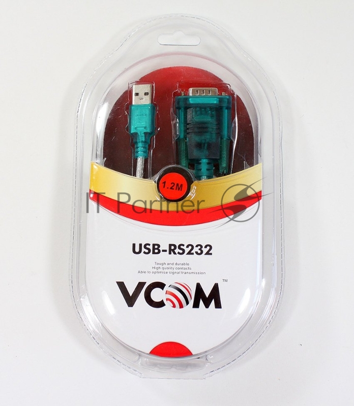 Кабель VCOM VUS7050 Кабель-адаптер USB Am - COM port 9pin (добавляет в систему новый COM порт)