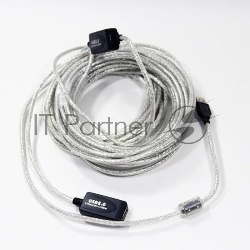 Кабель VCOM VUS7049-15M Кабель-адаптер USB2.0-repeater, удлинительный активный Am--Af 15м