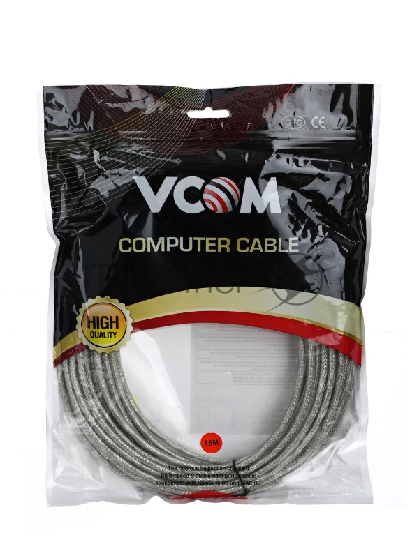 Кабель VCOM VUS7049-15M Кабель-адаптер USB2.0-repeater, удлинительный активный Am--Af 15м