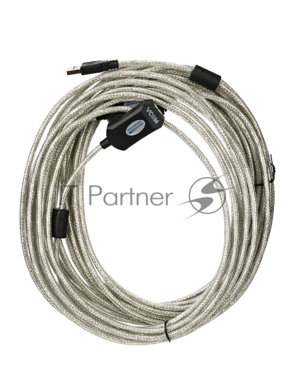 Кабель VCOM VUS7049-15M Кабель-адаптер USB2.0-repeater, удлинительный активный Am--Af 15м