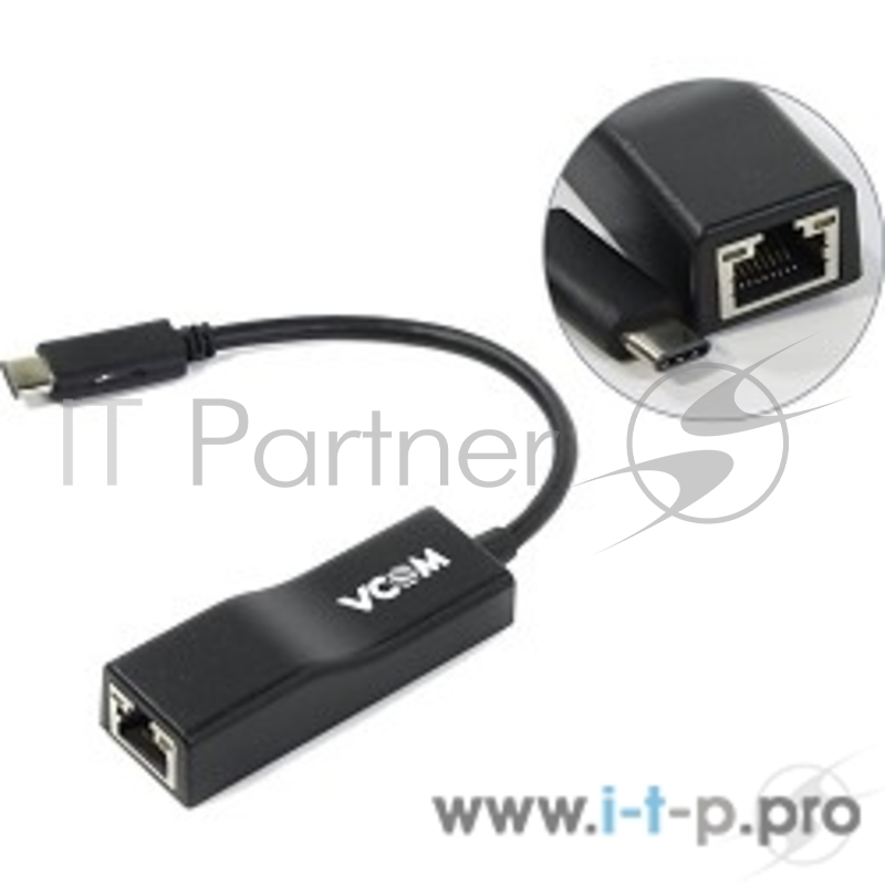 Кабель VCOM DU320 Кабель-переходник USB 3.1 Type-C -- LAN RJ-45 1000Mbps Ethernet