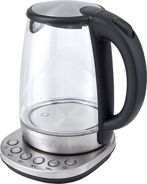 Чайник электрический Kitfort КТ-618 серебристый/черный