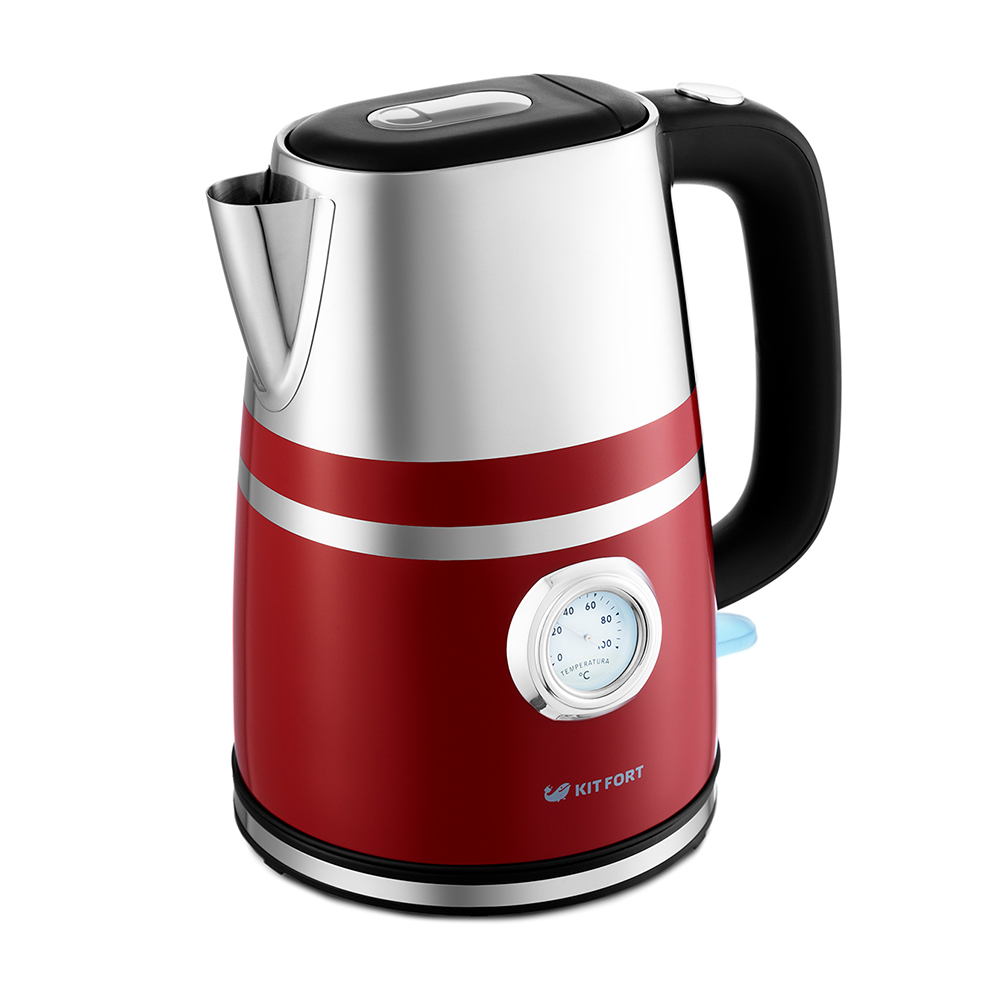 Чайник электрический Kitfort КТ-670-2 1.7л. 2200Вт красный (корпус: металл)