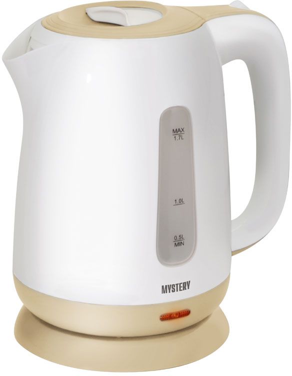 Чайник электрический Mystery MEK-1637 белый/бежевый