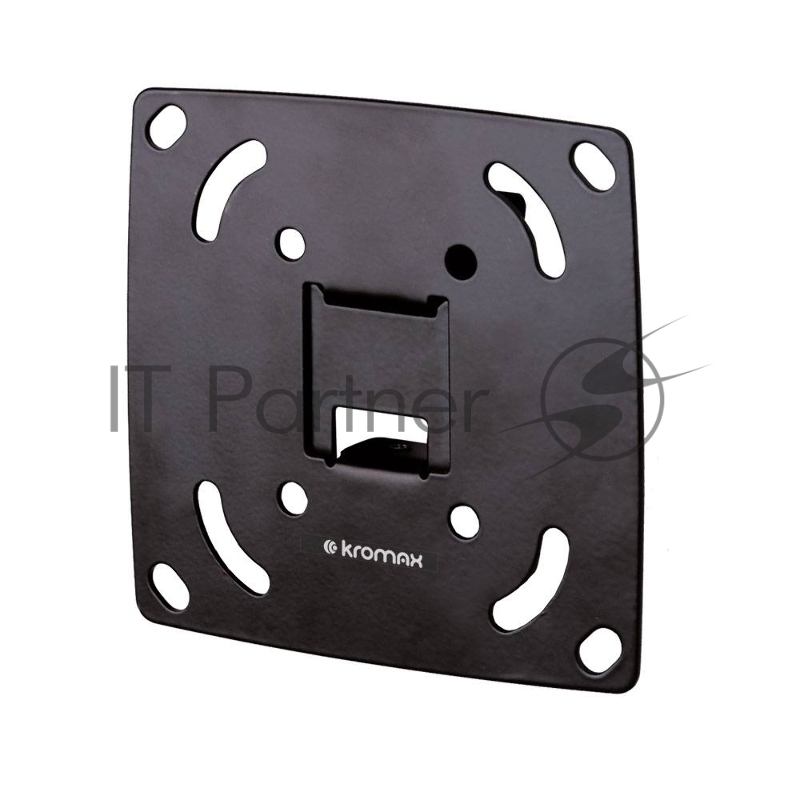 Крепеж Kromax OPTIMA-100 black {Кронштейн для LED/LCD телевизоров 10-28, max 25 кг, настенный, 0 ст свободы, 23.5 мм, max VESA 100x100 мм}