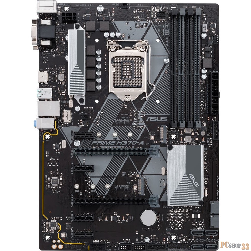Материнская плата ASUS PRIME H370-A RTL 90MB0XN0-M0EAY0 {LGA1151,INTEL4370, PCI3.0, 4DDR4, USB3.1 GEN2}