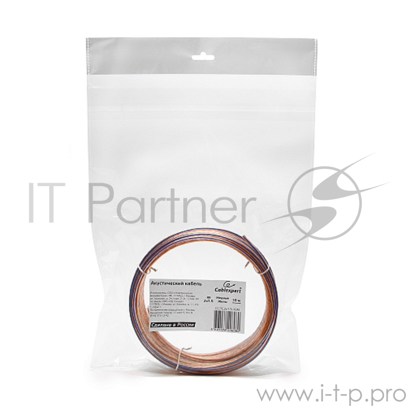 Кабель акустический Cablexpert CC-TC2x1.5-10M, медь, 2x1.5мм (10м)