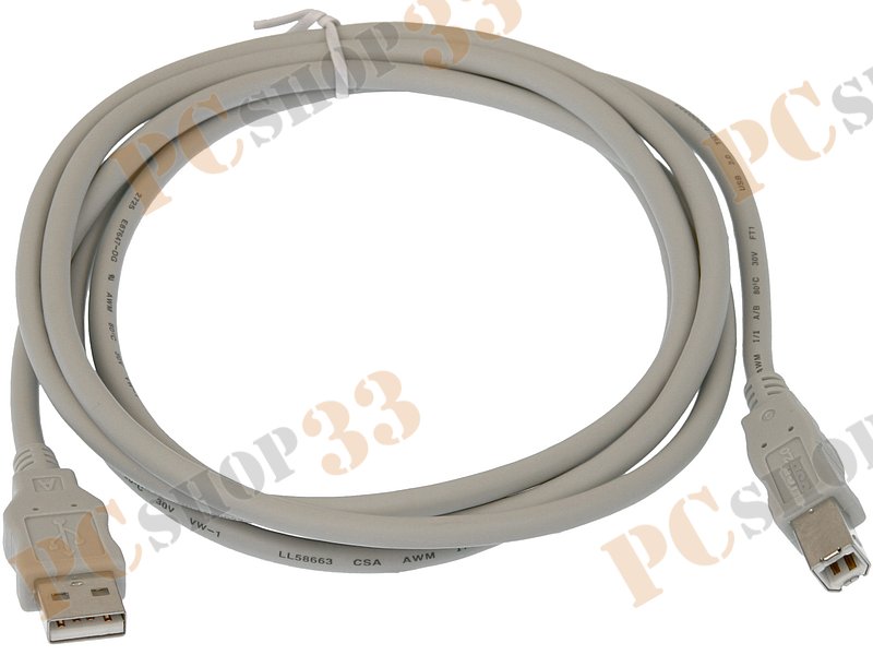 Кабель USB2.0 соединительный USB A-B (1.8м)