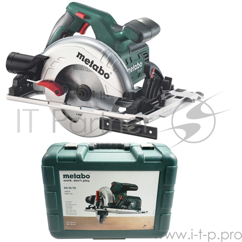 Пила Metabo KS 55 FS Пила дисковая 600955500 { 1200вт, 160х20мм, 55мм, кейс, вес 4 кг }