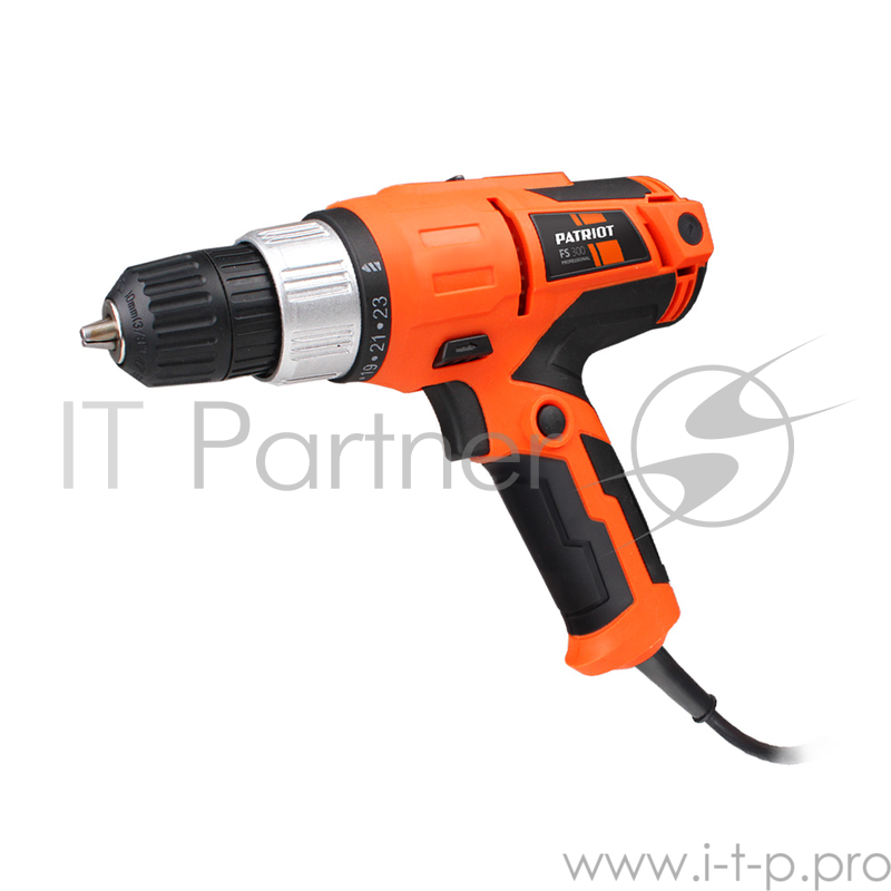 Дрель, Шуруповерт PATRIOT FS 300 Дрель-шуруповерт сетевая 120301400 {Эл. Дрель-шуруп. PATRIOT FS300, 2 скор., мощность 300 Вт, макс. крутящий момент 35 Нм, быстрозажим. патрон}