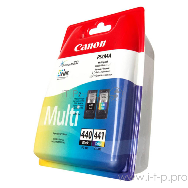 Расходные материалы Canon PG-440/CL-441 5219B005 Картридж струйный для Canon MG2140/MG3140, черный/трехцветный (180стр.)