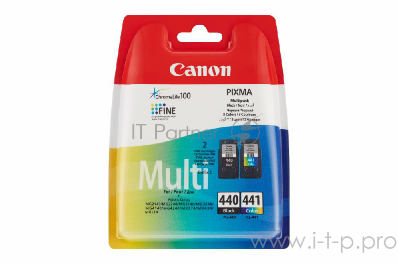 Расходные материалы Canon PG-440/CL-441 5219B005 Картридж струйный для Canon MG2140/MG3140, черный/трехцветный (180стр.)