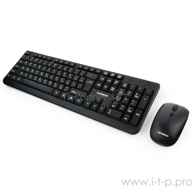 Клавиатуры, мыши Гарнизон Комплект кл-ра+мышь беспров. GKS-100, черный, 2.4 ГГц, 1000 DPI