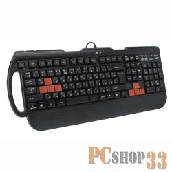 Клавиатура A4 X7-G700 черный PS/2 Multimedia Gamer (подставка для запястий)