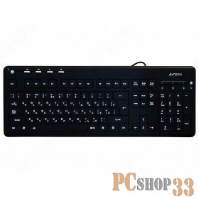 Клавиатура A4 KD-126-2 черный USB slim Multimedia LED
