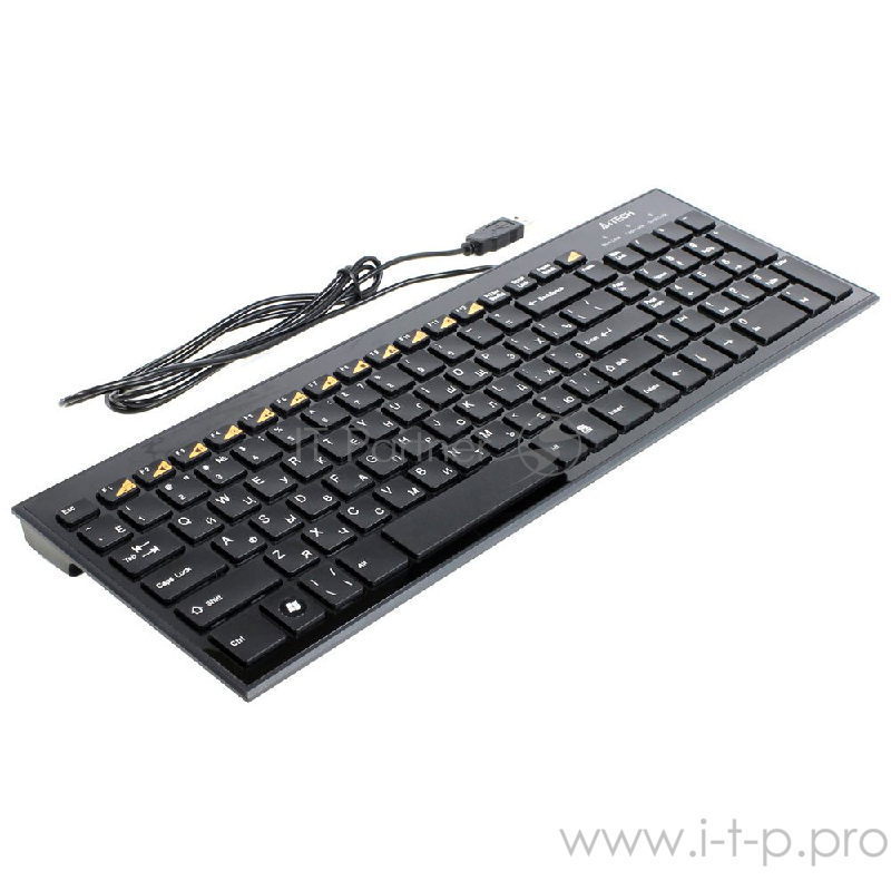Клавиатура A4 KX-100 черный USB slim Multimedia