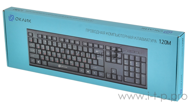 Клавиатура Oklick 120M черный USB