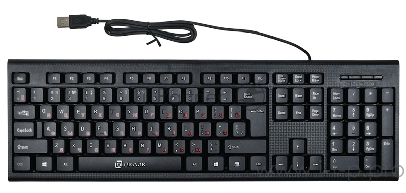 Клавиатура Oklick 120M черный USB