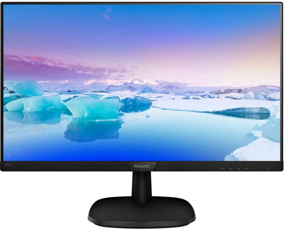 Монитор Philips 23.8 243V7QJABF (86) черный IPS LED 5ms 16:9 HDMI M/M матовая 1000:1 250cd 178гр/17