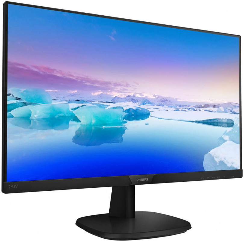 Монитор Philips 23.8 243V7QJABF (86) черный IPS LED 5ms 16:9 HDMI M/M матовая 1000:1 250cd 178гр/17