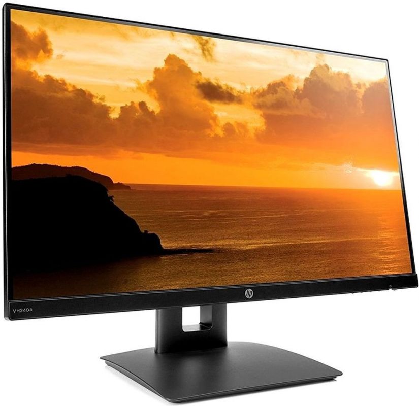 HP VH240a 23,8 Monitor 1920x1080, 16:9, IPS, 250 cd/m2, 1000:1, 5ms, 178°/178°, VGA, anti-glare, Bla