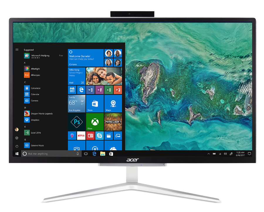 Моноблок Acer Aspire C22-820 (DQ.BCKER.001) 21.5 Full HD Cel J4005/4Gb/1Tb/UHDG 600/CR/Endless/kb/m