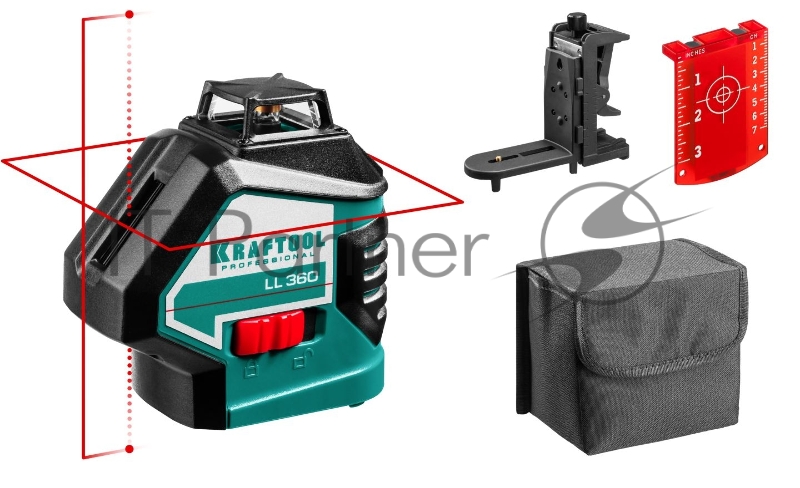 Уровни лазерные KRAFTOOL 34645-2 ll360-2 360 градусов 20м / 70м детектор