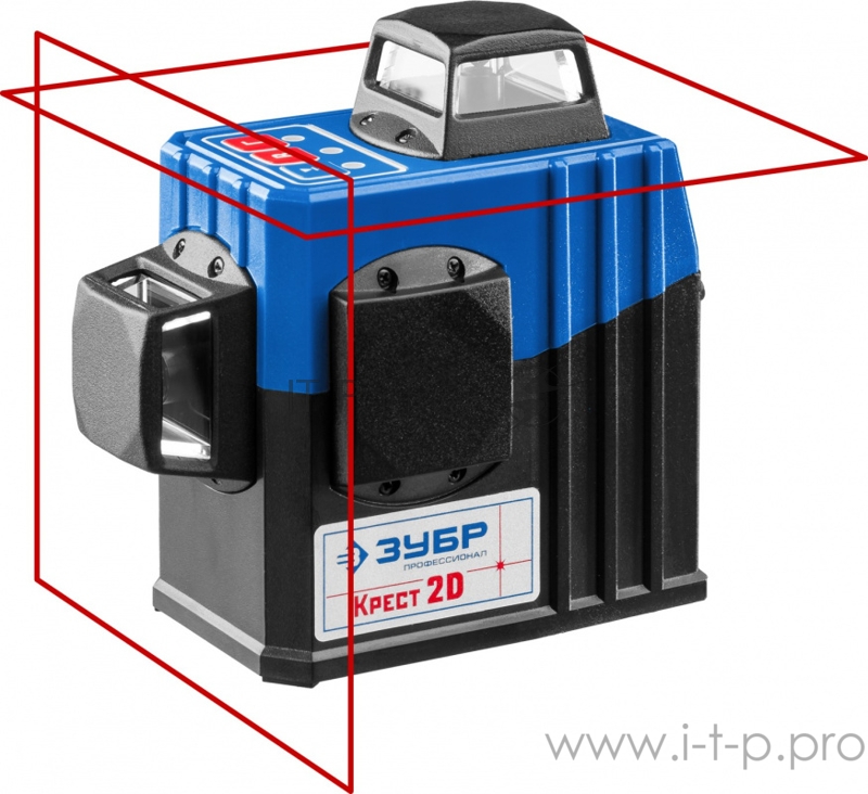 Уровни лазерные ЗУБР 34907 линейный ''крест-2d'' двухлучевой 20/70м с приемником