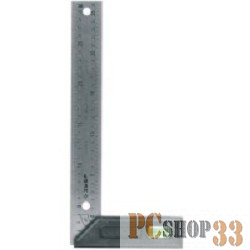 Угольник ЗУБР ЭКСПЕРТ 34397-60 усиленный встроенный уровень толщина 2мм 600мм