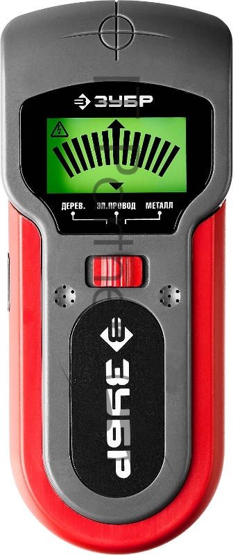 Детектор ЗУБР 45265 металло многофункц жк дисплей автокалибровка металл(38мм) проводка(50мм) дерев