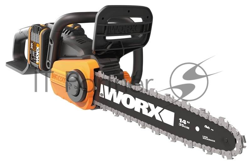 Цепная пила аккумуляторная WORX WG384E 40В, 35 см, бесщеточная, 2*2,0 Ач, двойное ЗУ 2x2A