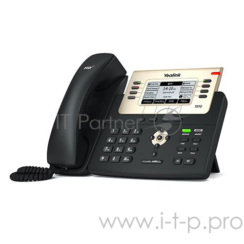 VoIP-телефон YEALINK SIP-T27G {SIP-T27G SIP-телефон, 6 линий, Opus, BLF, PoE, USB, GigE}