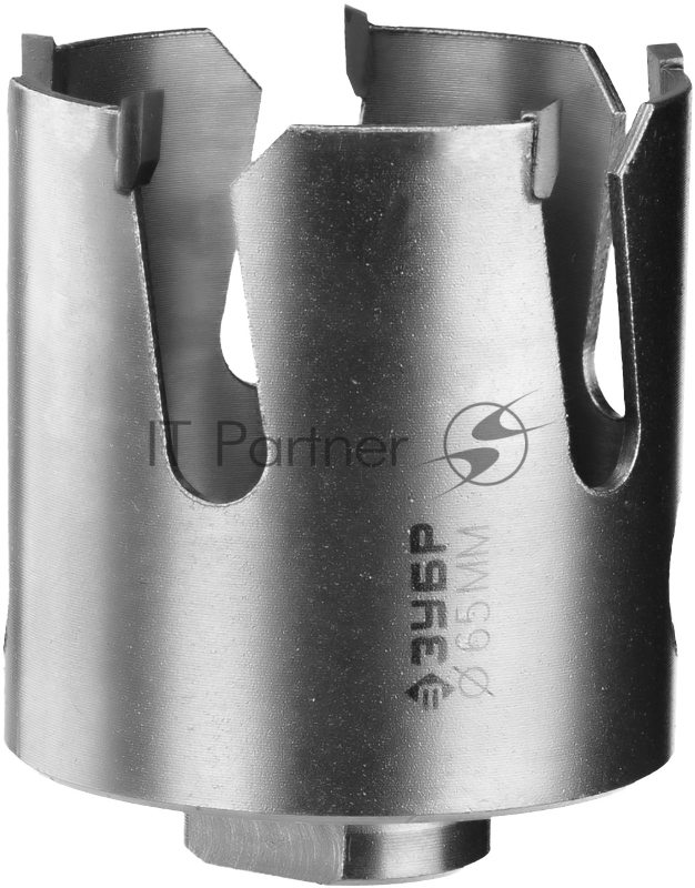 Коронка твердосплавная ЗУБР 29514-65 ПРОФИ ПРОУНИВЕРСАЛ бетон кирпич керам d65мм