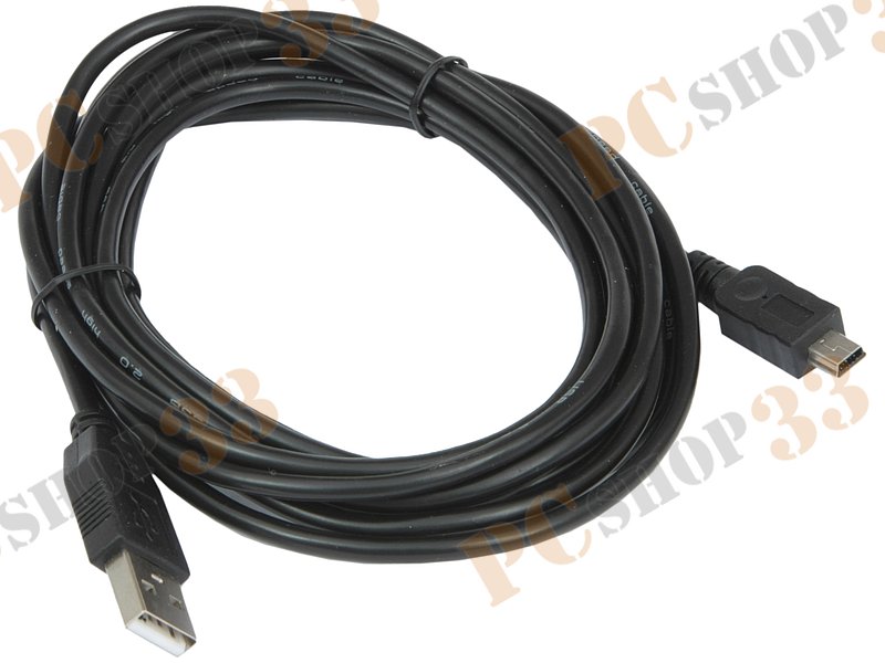 Кабель USB2.0 соединительный USB A-miniB Telecom TC6911BK (3.0м)