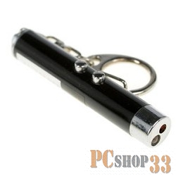 Фонари ЭРА B30 черный {Фонарь ЭРА брелок 1xLED + лазерная указка, алюминий, бат в компл, бл}