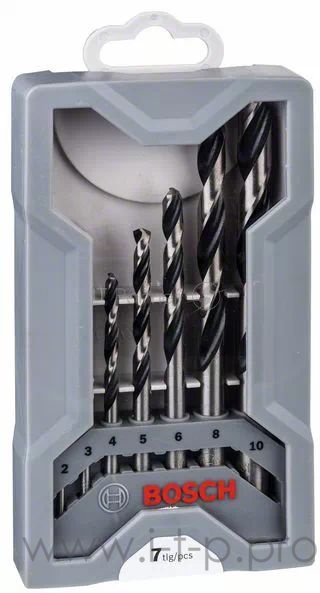 Набор сверл BOSCH 2.608.577.347 HSS PointTeQ 7шт Mini X-Line