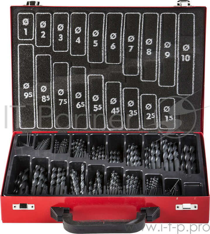 Набор сверл ЗУБР ТЕХНИК4-29605-H370-M мет. парооксид. быстр. ст.1-10мм шаг0.5 370пр