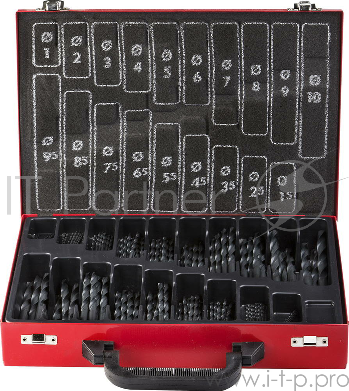 Набор сверл ЗУБР ТЕХНИК 4-29605-H170-M мет. парооксид. быстр. ст. 1-10мм шаг-0.5 170пр.