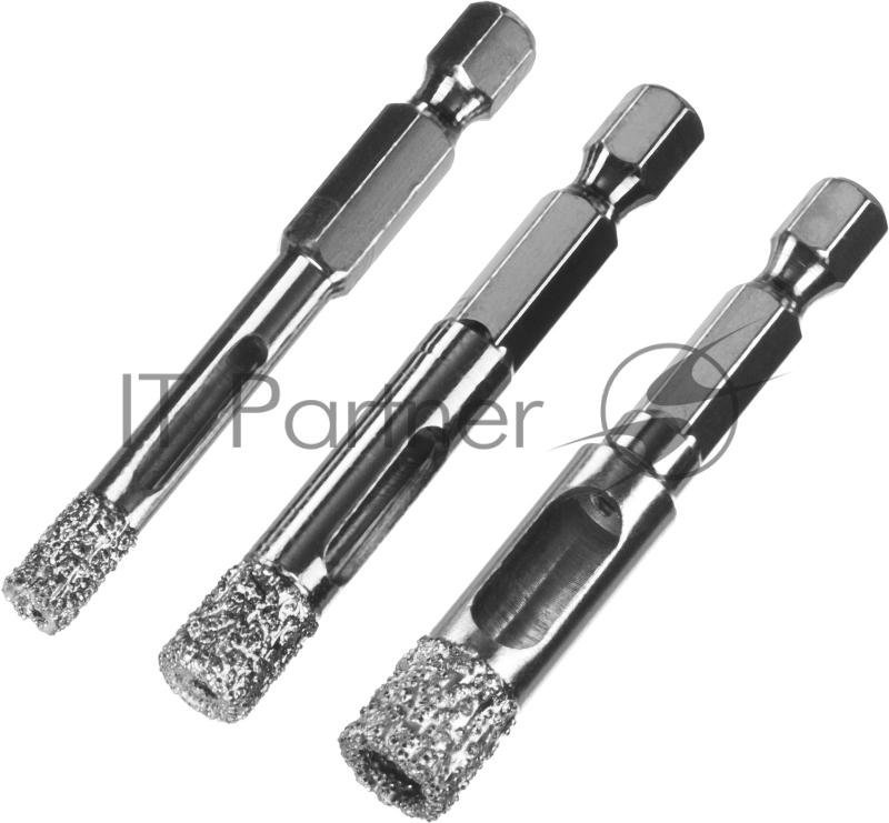 Набор сверл алмазных ЗУБР Профессионал 29865-H3 ВВС d=6, 8, 10 мм хво+A7:A28