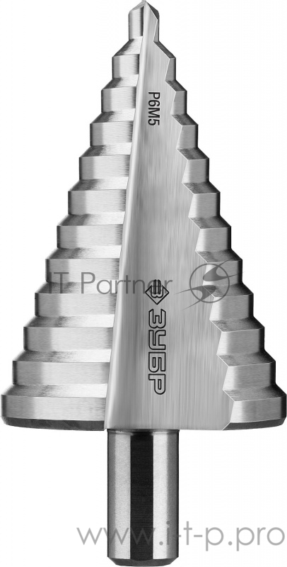 Сверло по металлу ЗУБР 29670-6-52 профи ступ., трехгран. хв., L- 100 мм, 13мм