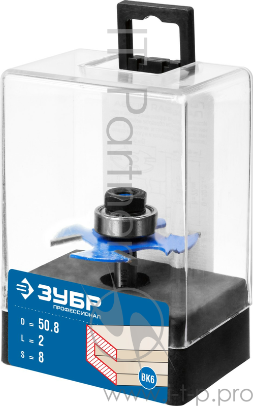 Фреза ЗУБР 28757-50.8-2 горизонтально-пазовая d= 50.8мм высота-2мм хв.-8мм d-22мм профессионал