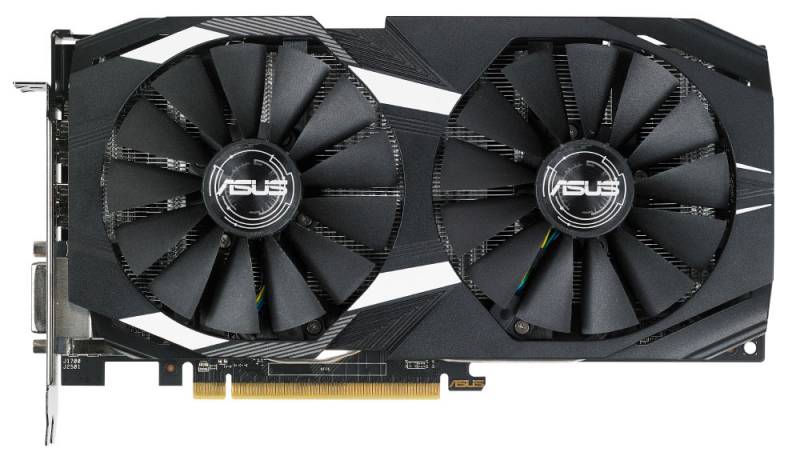 Видеокарта ASUS DUAL-RX580-O4G AMD RX580 4096Mb 256b GDDR5 1360/7000 DVIx1/HDMIx2/DPx2/HDCP RTL