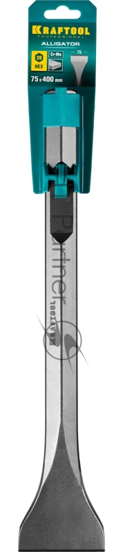 Зубило KRAFTOOL 29341-75-400 alligator hex 28 лопаточное 75 х 400мм